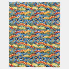 美しい抽象芸術シームレスパターンデザイン フリースブランケット