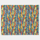 美しい抽象芸術シームレスパターンデザイン フリースブランケット (正面(横))