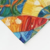 美しい抽象芸術シームレスパターンデザイン フリースブランケット (角)