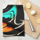 美しい抽象芸術スワーズアートプリント キッチンタオル (四つ折り)