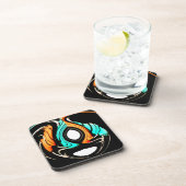 美しい抽象芸術スワーズアートプリント コースター (右側)