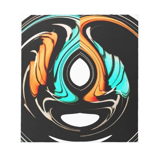 美しい抽象芸術スワーズアートプリント ノートパッド (正面)