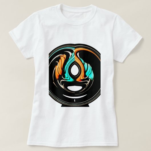美しい抽象芸術スワーズアートプリント Tシャツ (デザイン正面)