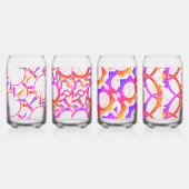 美しい抽象芸術パターン ガラス缶 (右)