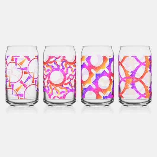 美しい抽象芸術パターン ガラス缶 (正面)