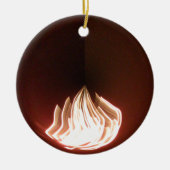 美しい抽象芸術フレイムアートプリント セラミックオーナメント (正面)