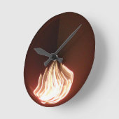 美しい抽象芸術フレイムアートプリント ラウンド壁時計 (傾斜)