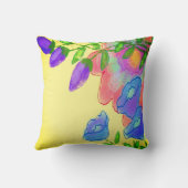 美しい抽象芸術フローラアート クッション (裏面)