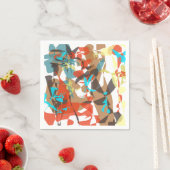 美しい抽象芸術フローラデザイン スタンダードカクテルナプキン (インサイチュ)