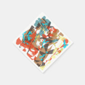 美しい抽象芸術フローラデザイン スタンダードカクテルナプキン (角)