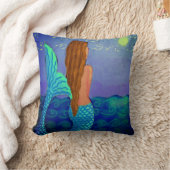 美しい抽象芸術マーメイド絵画ズ クッション (ブランケット)