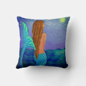 美しい抽象芸術マーメイド絵画ズ クッション (裏面)