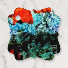 美しい抽象芸術メッセージカード、通常のエコテクスチャ フェイバータグ