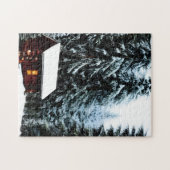 美しい抽象芸術リトルウィンターキャビン ジグソーパズル (横)