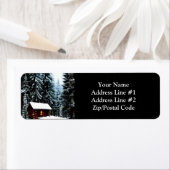 美しい抽象芸術リトルウィンターキャビン ラベル (インサイチュ)