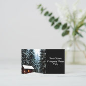 美しい抽象芸術リトルウィンターキャビン 名刺 (スタンド正面)
