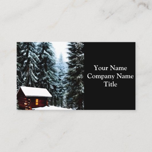美しい抽象芸術リトルウィンターキャビン 名刺 (正面)