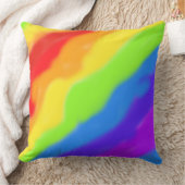 美しい抽象芸術レインボーデザイン- クッション (ブランケット)