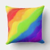 美しい抽象芸術レインボーデザイン- クッション (裏面)