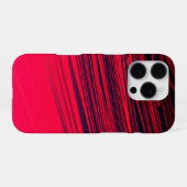 美しい抽象芸術大理石のパターン（赤と黒） iPhoneケース (裏面横)