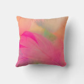 美しい抽象芸術紫と青の羽毛 クッション (裏面)