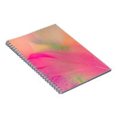 美しい抽象芸術紫と青の羽毛 ノートブック (右側)