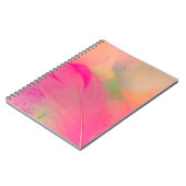 美しい抽象芸術紫と青の羽毛 ノートブック (左側)