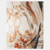 美しい抽象芸術自然ニュートラルカラー フリースブランケット (正面)