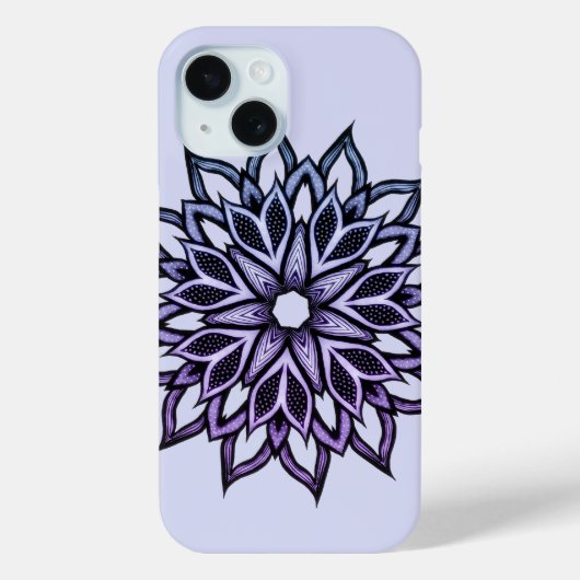 美しい抽象芸術花紫 Case-Mate iPhoneケース (裏面)