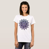 美しい抽象芸術花紫 Tシャツ (正面フル)