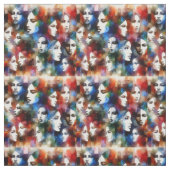美しい抽象芸術顔アート ファブリック (見本)