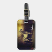 美しい拍手を受けた灰色のアラビアンスタリオン ラゲッジタグ (正面縦)