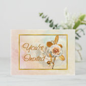 美しい招待状とバラ 招待状 (スタンド正面)