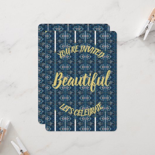 美しい招待状カスタマイズ- It 招待状 (正面/裏面インサイチュ)