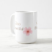 美しい挨拶 美しく優雅な花のギフト コーヒーマグカップ (正面左)