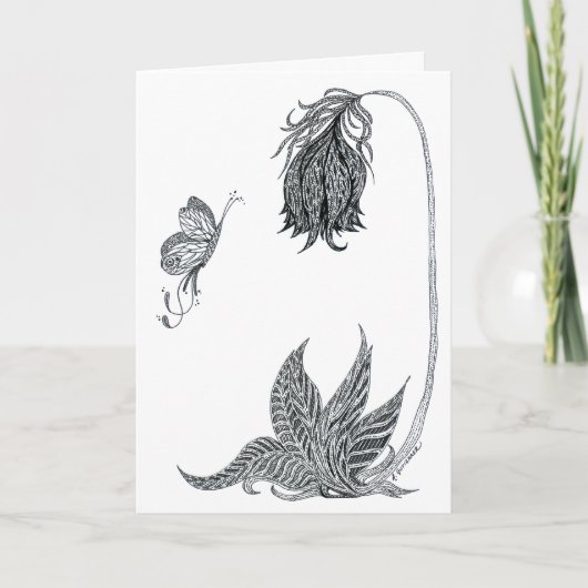 美しい描グリーティングカードへ カード (正面)