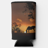 美しい放牧馬インサンライズクーラーボックス スリム缶クーラー (正面)