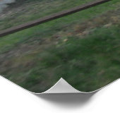 美しい教会を訪れるバセット・ハウンドのポスター ポスター (角)