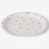 美しい散乱ピンクの花びら ペーパープレート (アングル)