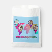 美しい数々のカラーの世界地図フォトコラージュ フェイバーバッグ (正面)