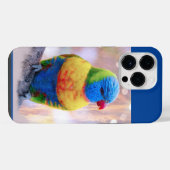 美しい数々の色のオウム iPhoneケース (裏面横)