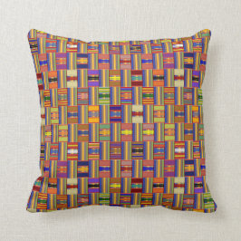 美しい数々の色のステンドグラス・ケンテ クッション