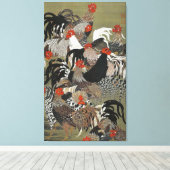 美しい数々の色のローター キャンバスプリント (インサイチュ (ウッドフロア))