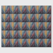 美しい数々の色の氷の結晶フェザー ラッピングペーパー (フラット)