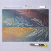 美しい数々の色の氷の結晶フェザー 薄葉紙 (クラフト)