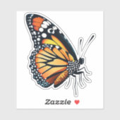 美しい数々の色の蝶 シール (シート)