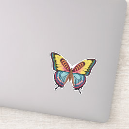 美しい数々の色の蝶 シール
