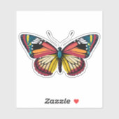 美しい数々の色の蝶 シール (シート)