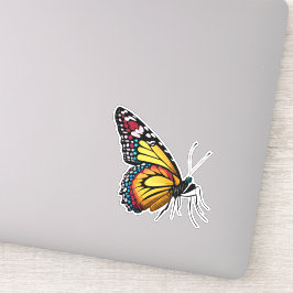美しい数々の色の蝶 シール