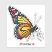 美しい数々の色の蝶 シール (シート)